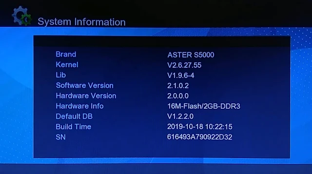 Tiger Aster S5000 firmware Tiger Aster S5000 firmware